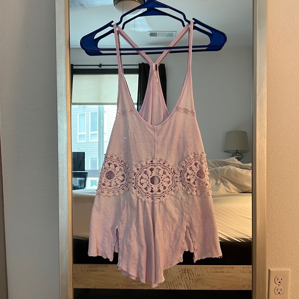 Free People Blush Cutout Tank